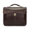 Retro Cowhide Leather Briefcase For 15.6 Laptop - Multifunctional - Coffee