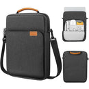 13 Inch Vertical Laptop Bag - Handheld Shoulder Crossbody - Light Gray