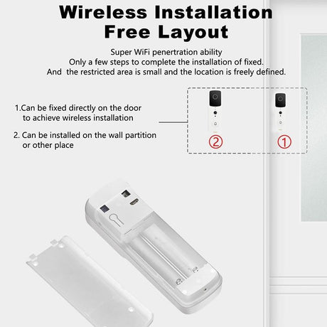 Wireless Smart Doorbell With Two-Way Intercom & Night Vision - Battery Powered