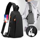 Waterproof Sports Chest Bag One Shoulder Diagonal Bag Black