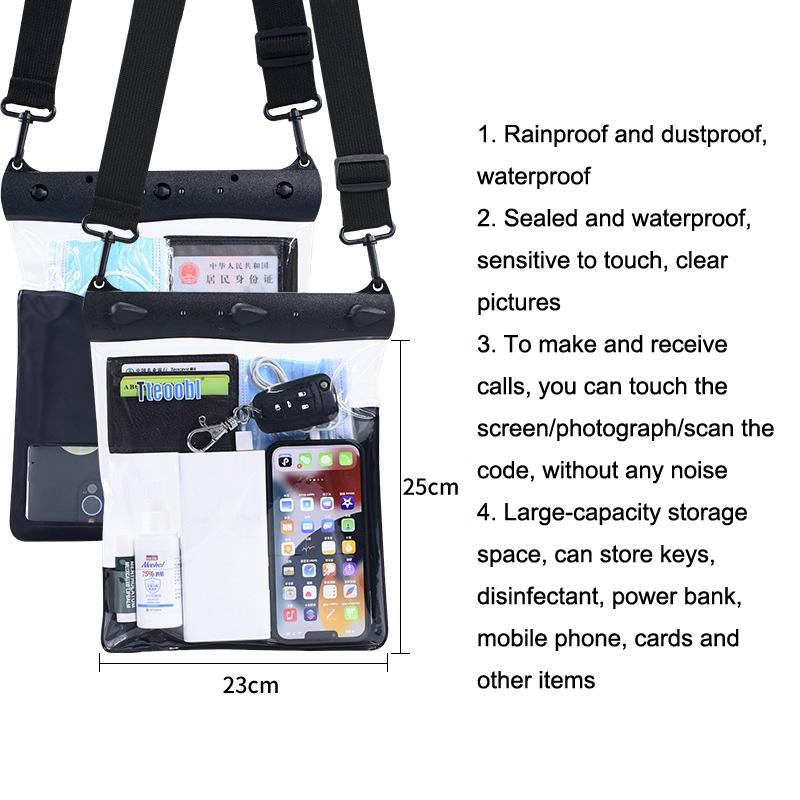 Waterproof Shoulder Messenger Bag For Sundries Phone Compatible - Black