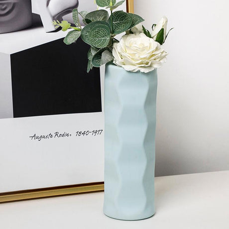 Wave Drop-Proof Imitation Porcelain Vase - Simple Home Decor - Green