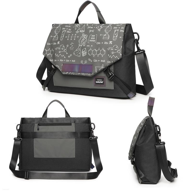 Anti-Drop Crossbody Laptop Bag - Fits 13.3-16 Inch - Airbag Protection - Black Equation