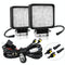 14W 9 - 30V 4 Inch Mixed Luminous Square Floodlight With Wire Set