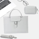 Waterproof Laptop Bag With Power Pack - 13 Inches Portable - Light Grey