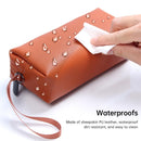 Waterproof Laptop Accessory Bag - Pu Leather - Black