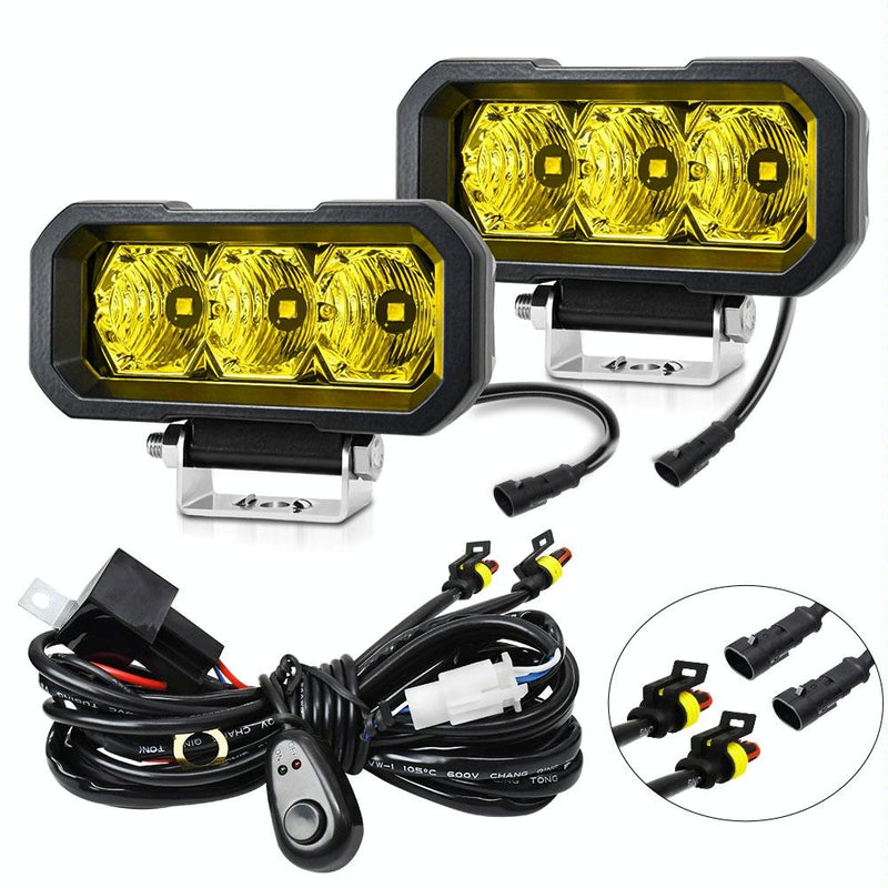 40W 9V - 30V 5 Inch Waterproof 3 - Eye Headlight - Spotlight White Light