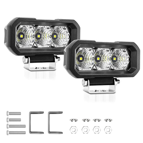 40W 9V - 30V 5 Inch Waterproof 3 - Eye Headlight - Spotlight White Light