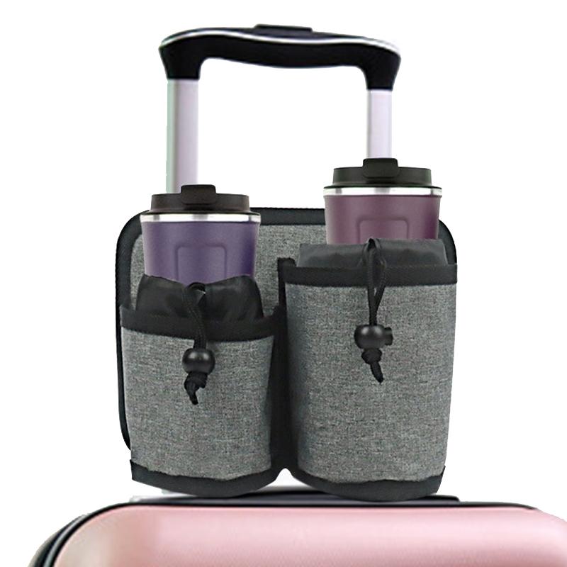 Travel Cup Holder For Luggage - Gray