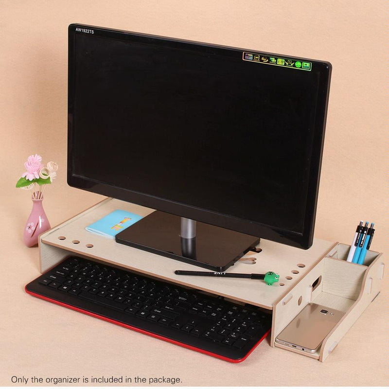 Wood Monitor Stand With Keyboard Storage - Tbd049404601A