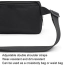 Waterproof Nylon Chest Bag For Outdoor Sports Running Mobile Phone Pocket - Black