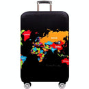 Protective Elastic Suitcase Cover - Fits 19-21 Inch Luggage - Dustproof & Scratch-Proof - World Map