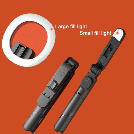 Wireless Led Double Fill Light Selfie Stick With Tripod For Live Streaming