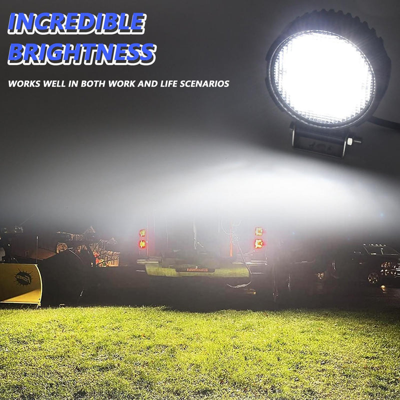 4 Inch Flood - Surface Mixed Luminous Anti - Glare Lens Round Light D0084