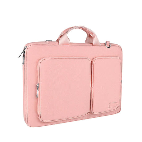 13.3 Inch Detachable Shoulder Laptop Bag - Thickened Polyester - Pink