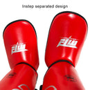 Protective Leg Guards For Freestyle Grappling And Thai Boxing Training - S - Red