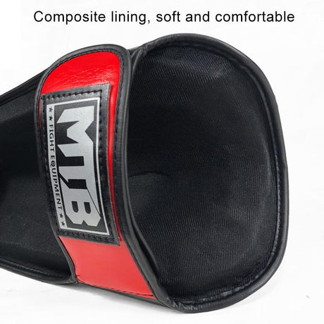 Protective Leg Guards For Freestyle Grappling And Thai Boxing Training - S - Red