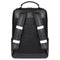 Men Black Cowhide Leather Backpack For Casual Business With Laptop Compartment