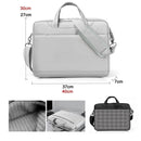 Thickened Airbag Laptop Messenger Bag - Fits 15.6-16.1 Inches - Light Gray