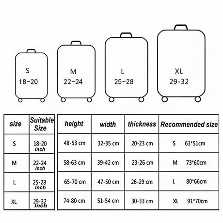 Protective Elastic Suitcase Cover - Fits 22-24 Inch Luggage - Dustproof & Scratch-Proof - World Map