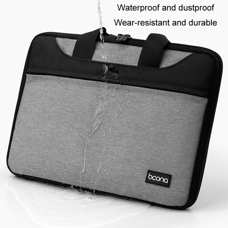 Waterproof Oxford Cloth Laptop Bag - 13 / 13.3 Inches Full Open Portable - Black