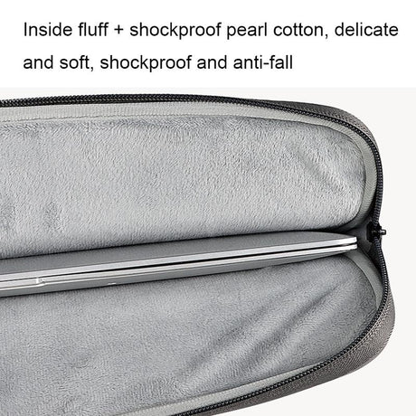 Waterproof Double Layer Laptop Liner Bag - Fits 14.1-15.4 Inches - Light Gray