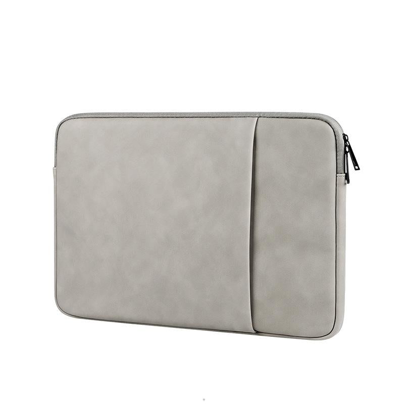 Waterproof Double Layer Laptop Liner Bag - Fits 14.1-15.4 Inches - Light Gray