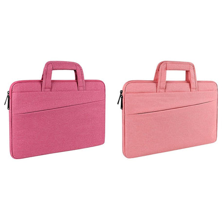 Multi-Compartment Waterproof Laptop Briefcase - Fits 14.1-15.4 Inches - Rose Pink