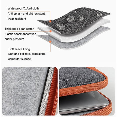 Waterproof Portable Laptop Case - 15.6 Inches - Dark Gray