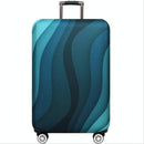 Protective Elastic Luggage Covers - 25-28 Inch - Resistant To Abrasion And Dust - Green Ripple