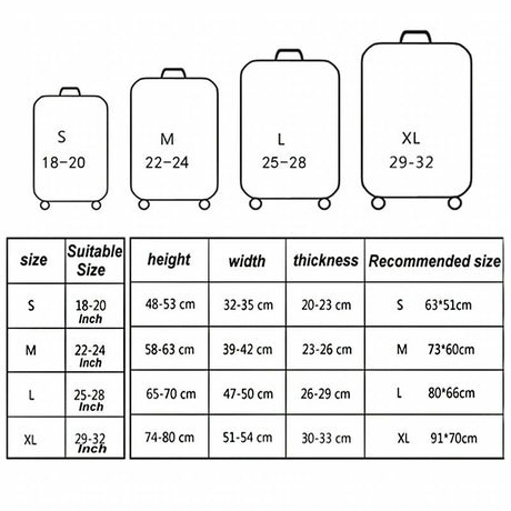 Protective Elastic Luggage Covers - 25-28 Inch - Resistant To Abrasion And Dust - Green Ripple