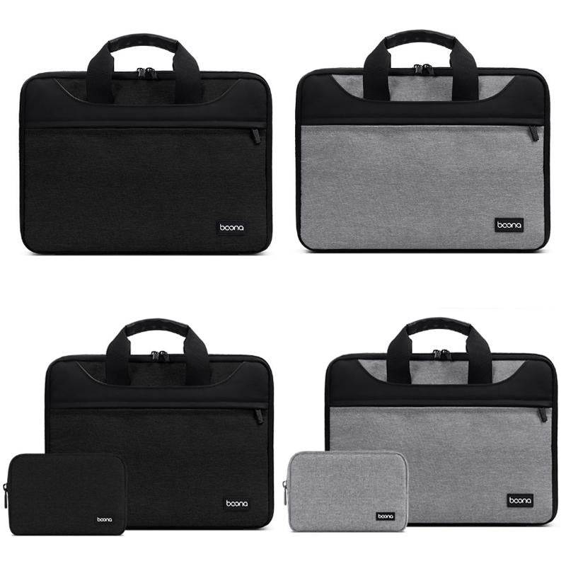 Waterproof Oxford Cloth Laptop Bag - 14 / 15 / 15.6 Inches Full Open - Black