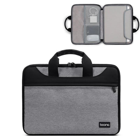 Waterproof Oxford Cloth Laptop Bag - 14 / 15 / 15.6 Inches Full Open - Black