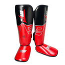 Protective Leg Guards For Freestyle Grappling And Thai Boxing Training - L - Red