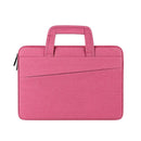 15.6 Inch Multi-Compartment Laptop Sleeve With Waterproof Storage - Rose Pink