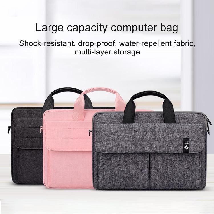 15.6 Inch Laptop Handheld Briefcase Storage Bag - No Shoulder Strap - Black