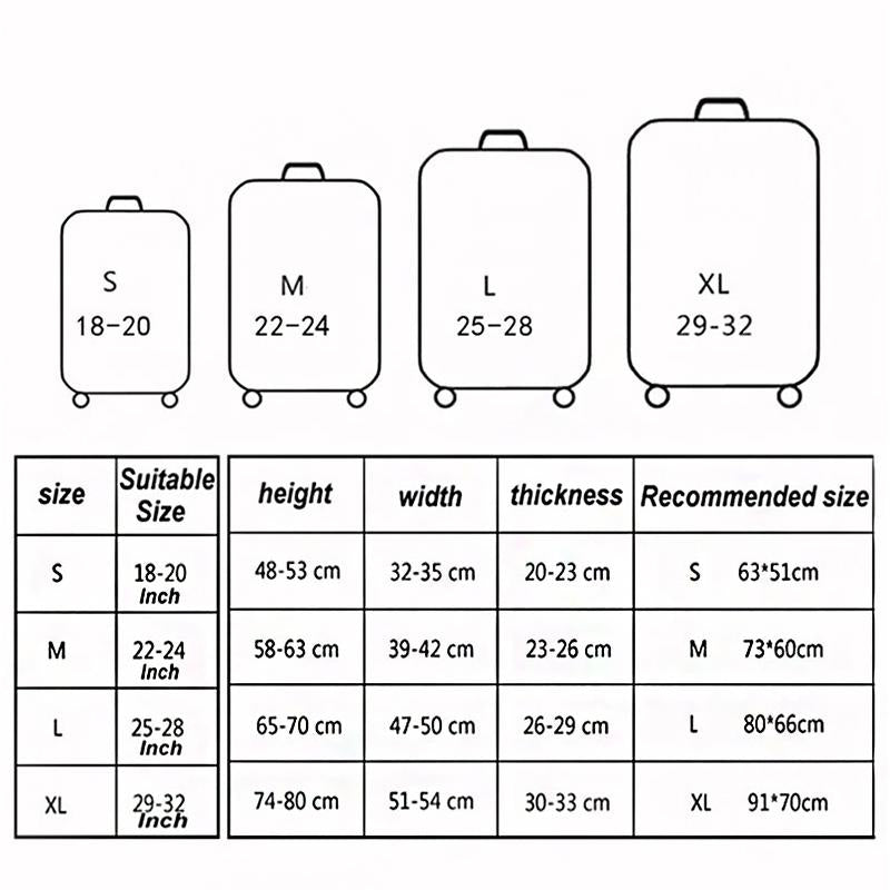 Xl Travel Luggage Cover - Dustproof Scratch-Proof Elastic Sleeve - Fits 29-32 Inch Suitcases - World Map