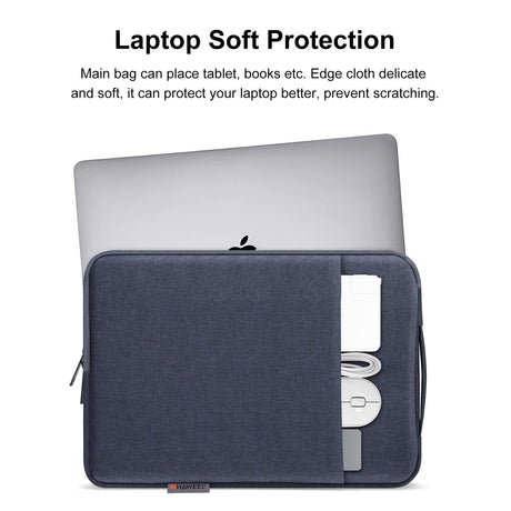 14-15 Inch Laptop Sleeve Briefcase With Zipper And Handle - Black