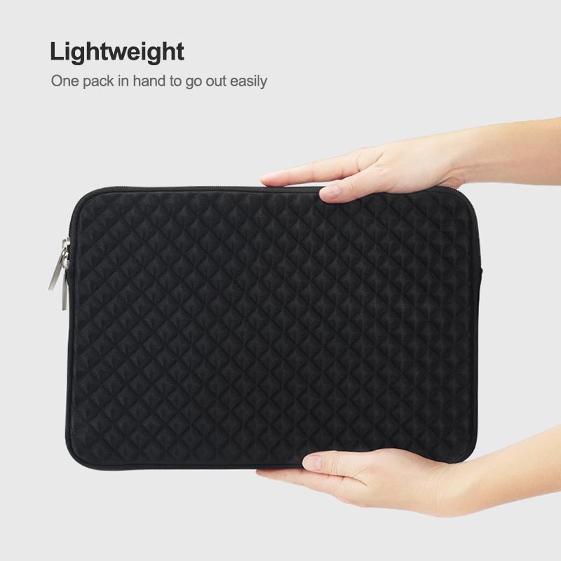 Textured Diamond Laptop Bag - Power - Black