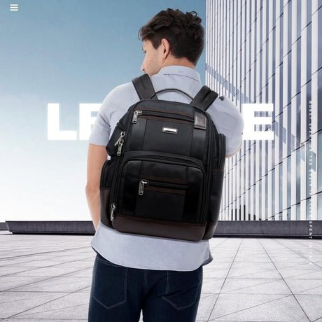 Large Capacity Multi-Layer Laptop Backpack With Breathable Design - 15.6 Inch Black - 35X20X43Cm