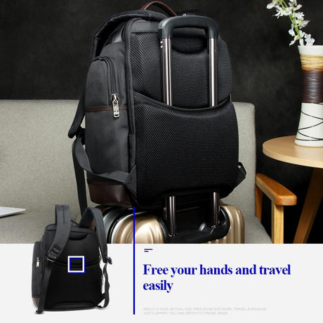 Large Capacity Multi-Layer Laptop Backpack With Breathable Design - 15.6 Inch Black - 35X20X43Cm