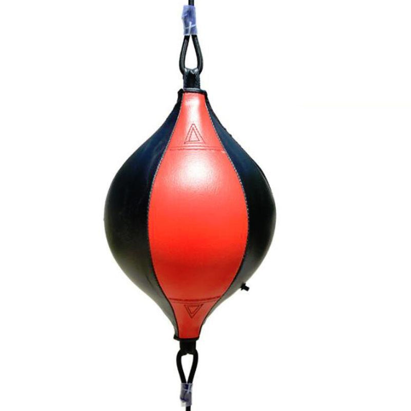 Adult Hanging Speed Ball For Boxing Fitness - Free Punching Bag - Drawstring Red & Black