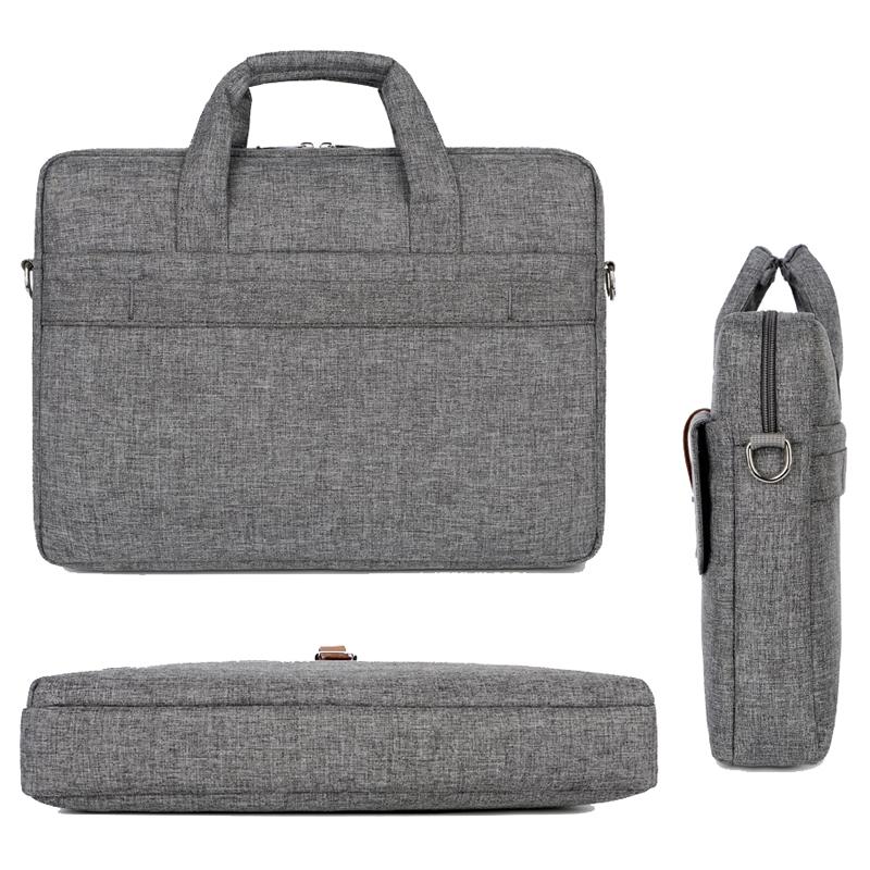 13-13.3 Inch Multifunctional Laptop Bag - Durable Shoulder & Handheld Design - Gray