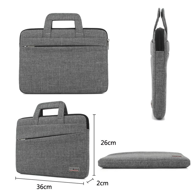 Waterproof Casual Laptop Bag For Business - 14 Inch Dark Gray