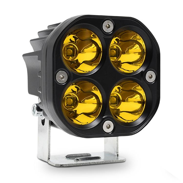 Car 3 Inch 4Leds Strobe Spotlight 20W / 2000Lm / 6000K / Dc9 - 80V - Yellow