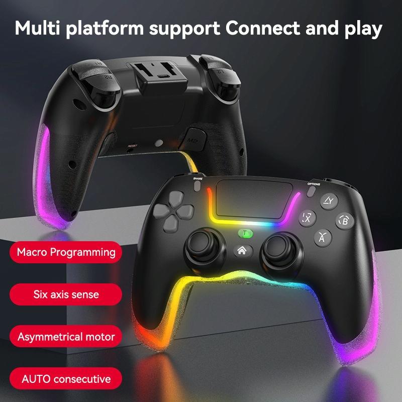 Wireless Bluetooth Grip For Ps4 With Dazzling Colour Light