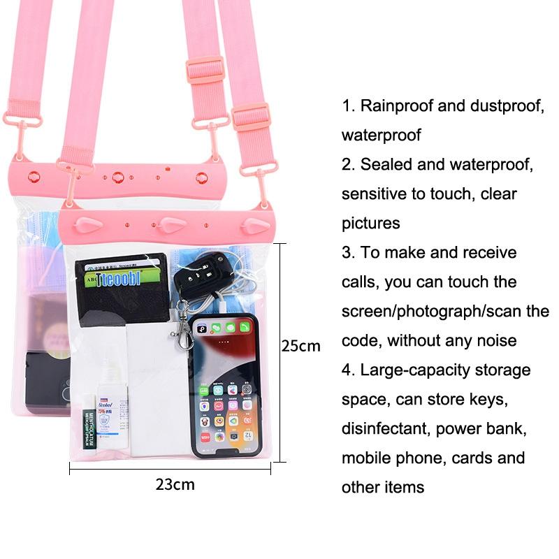 Waterproof Shoulder Messenger Bag For Sundries Phone Compatible - Pink