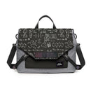 Anti-Drop Crossbody Laptop Bag - Fits 13.3-16 Inch - Airbag Protection - Black Gray Equation