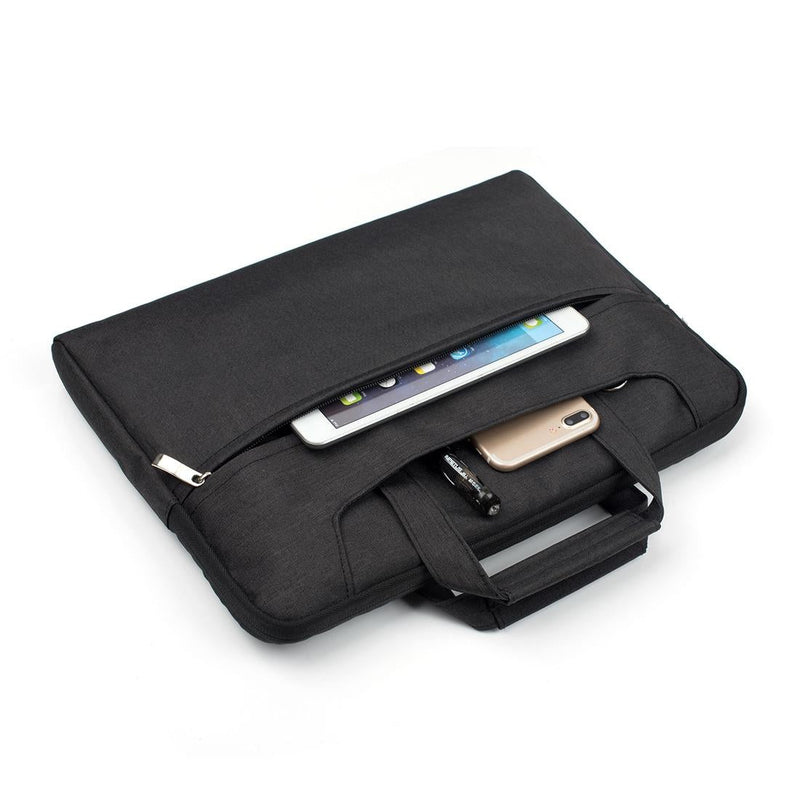 11.6 Inch Laptop Bag - Portable One Shoulder Zipper For Macbook Samsung Sony Dell Alienware Chuwi Asus Hp - Black