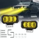 40W 9V - 30V 5 Inch Waterproof 3 - Eye Headlight - Spotlight Yellow Light